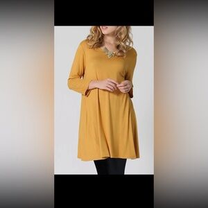 Chic Mustard Tunic Top